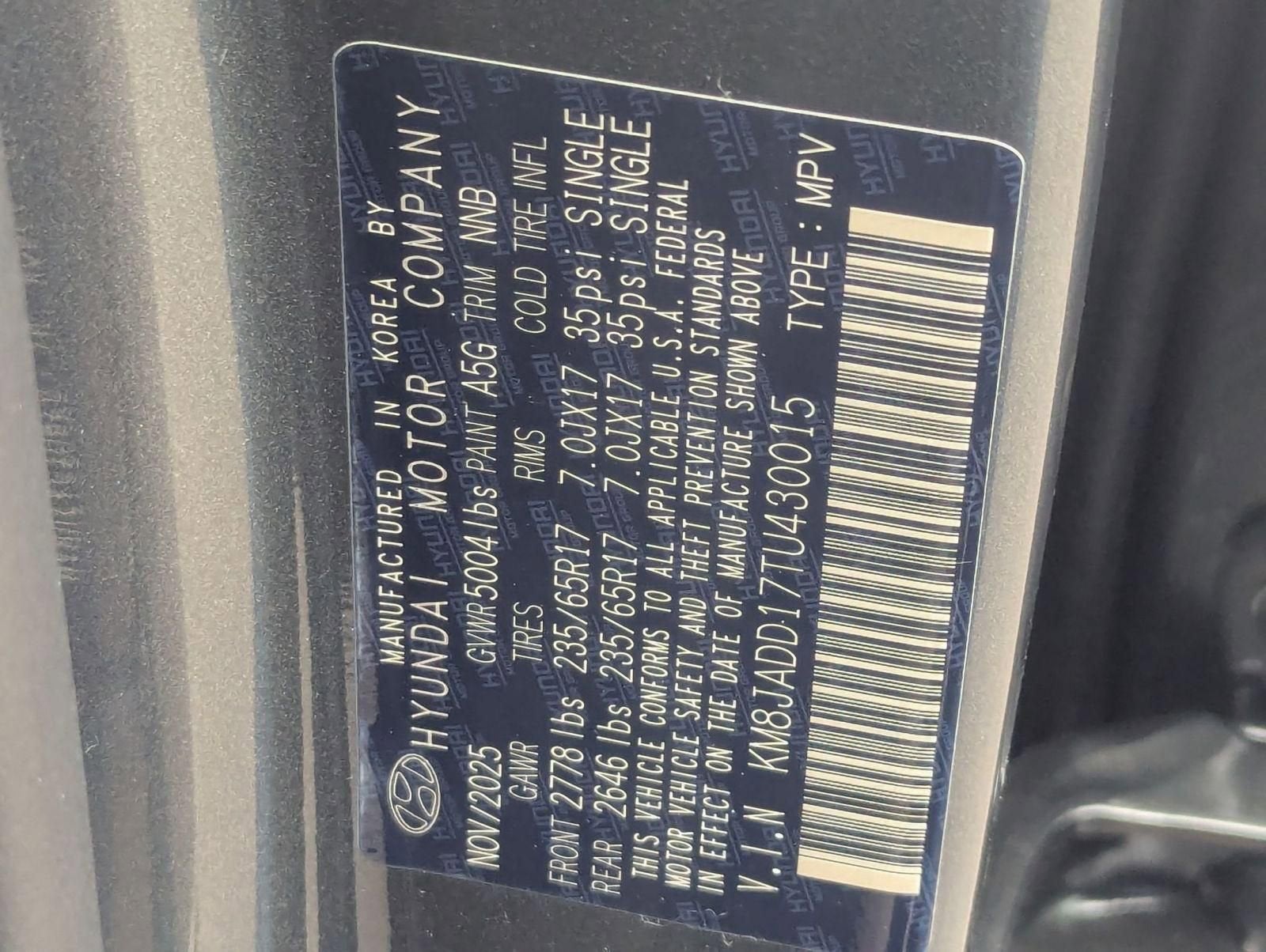 2026 Hyundai Tucson Hybrid Blue SE