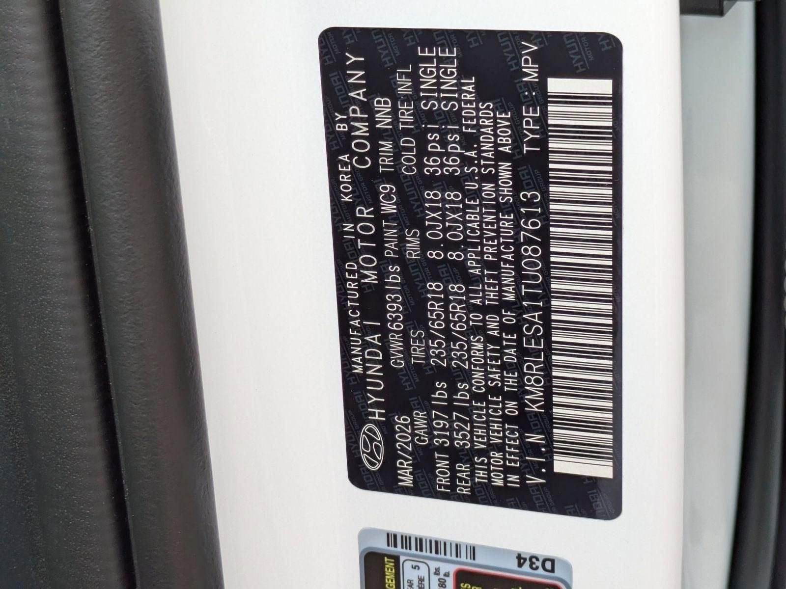 2026 Hyundai Palisade Hybrid SEL 7P