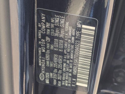 2026 Hyundai Palisade Hybrid SEL 7P